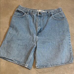 Blue Jean Shorts with Relaxed Straight-Leg Cut